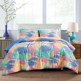 Modern 3-Piece Derek Abstract Quilt Bedding Sets(TEMU&TK仅支持自提)