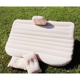 Car Inflatable Bed (Option: Cream coloured blocked)