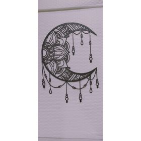 CIFbuy Ethereal Mandala Moon Metal Wall Hanging, Boho Celestial Spiritual Wall Decor With Healing Crystals, Healing Crystals, Yoga Meditation Roo (Option: 34226460)