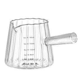 1 Pcs 180ml Mini Coffee Cup, Glass Milk Cup, Italian Coffee Cup With Glass Handle, Coffee Measuring Cup (Option: 180ml)
