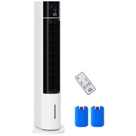 42" 3-In-1 Evaporative Air Cooler with Water Tank, 52° Oscillating Portable Swamp Cooler with Humidifier, Ice Cooling Fan for Home Office, 3 Mod (Option: White-1080x240x300 mm)
