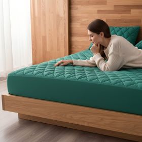 1PC Stretch Quilted Mattress Fitted Sheet Waterproof Bed Cover Deep Pocket Bedding Sheet (Option: 39x75 inch)