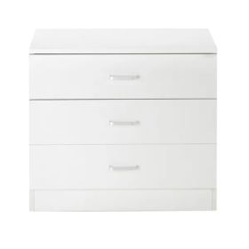 Wood Simple 3-Drawer Dresser White (Option: As picture)