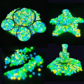 300PCS Glow in The Dark Pebbles Garden Glowing Rocks Fish Tank Luminous Stones (Option: Blue & Green)