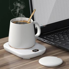 Electric Coffee Mug Warmer For Desk Auto Shut Off USB Tea Milk Beverage Cup 3 Temperature Setting (Option: White)