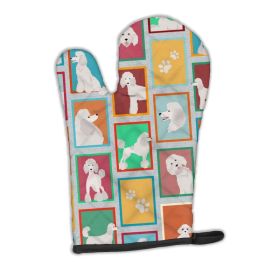Lots of White Standard Poodle Oven Mitt Heat Resistant Thick Oven Mitt for Hot Pans and Oven, Kitchen Mitt Protect Hands, Cooking Baking Glove (Option: default)