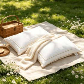 2pcs Premium All Season Pillow, Luxurious Thick Soft Hotel Pillow With Full Filling, Multi Scene Home Use As Bed Pillow And Throw Pillow (Option: 2pc King 19x 34in)