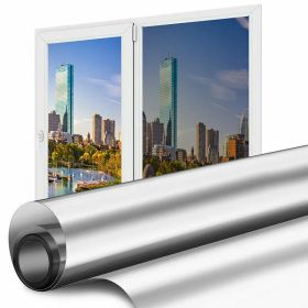 One Way Mirror Window Film Heat UV Reflective Privacy Tint Foil For Home Office (Option: Silver-15.7in x 78.7in (8.6 sqft))