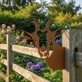 CIFbuy Embroidered Cow Garden Statue Whimsical Farmhouse Outdoor Yard Decor Rustproof Rustic Farm, Animal Sculpture Hand-Painted, Floral Detail U (Option: 63363432)
