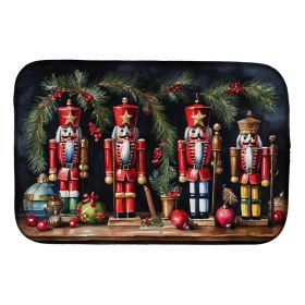 Christmas Nutcrackers Dish Drying Mat Absorbent Dish Drying Mat Pad for Kitchen Counter Dish Drainer Mat for Countertop, 14 x 21", Multicolor (Option: default)