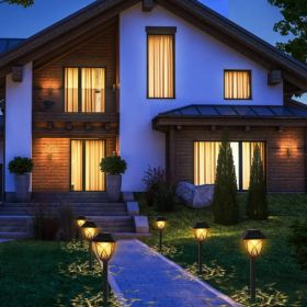 6Pack Solar Powered Stake Light Outdoor Decorative Landscape Lamp IP45 Waterproof Auto On Off Outdoor Light for Pathway Garden Yard Patio (Option: default title)