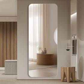 65"x 24" inch Full Body round corner mirror for Living Room Bedroom Cloakroom Wall hanging with hanging hole High quality 5mm silver mirror Explo (Option: default title)