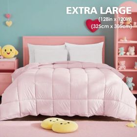 Pink Comforter Insert, Soft And Comfortable Against The Skin, Suitable For All Seasons, Machine Washable, Perfect For Home And Bedroom, And Makes (Option: defaulttitle)