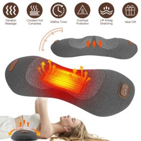 3 in 1 Lumbar Support Pillow with Vibration Massage, Heating & Airbag Stretching, Memory Foam Back Massager for Lower Back Pain Relief, Ergonomic (Option: default title)