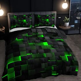 Abstract Grid Series Quilt Cover Digital Printing Bedding (Option: 5 Style-240 X210 Three Pieces)